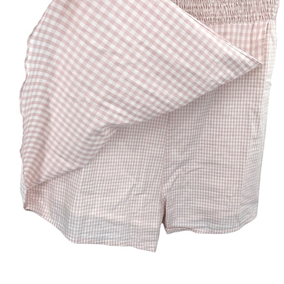 Urban Outfitters Pink Gingham Smocked Romper - Picture 3 of 7